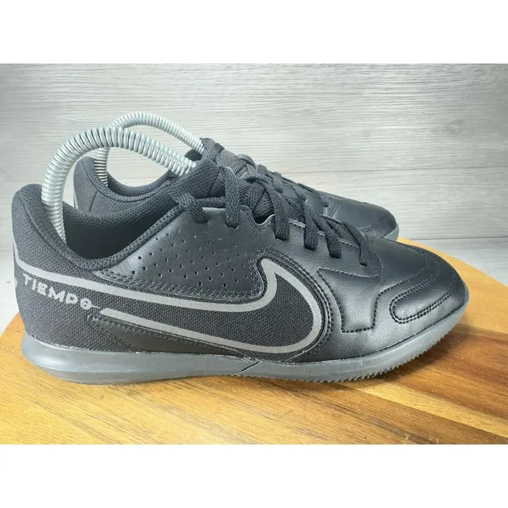 Nike DA1332-004 Tiempo Legend Black Training Indoor Soccer Shoes Boy's 5.5Y